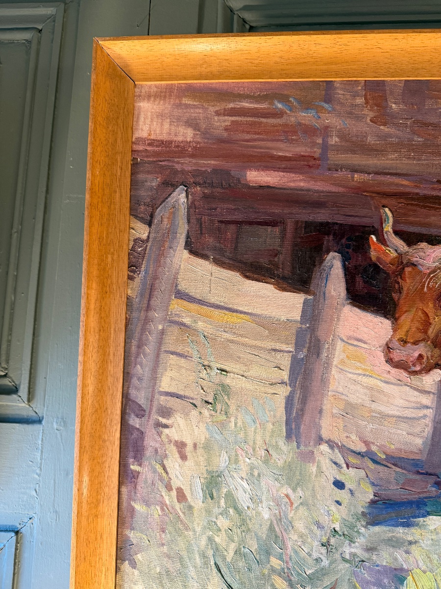 Painting Of A Mountain Cow-photo-3