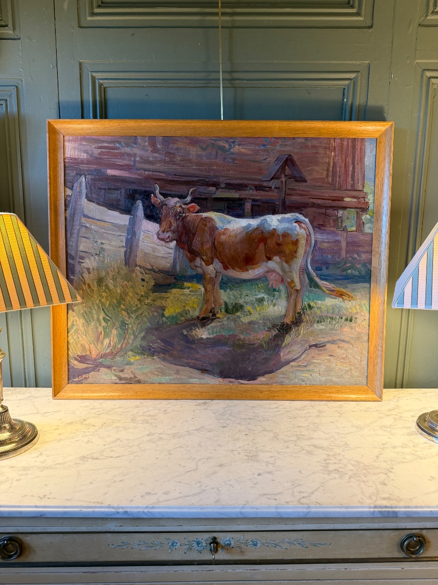 Painting Of A Mountain Cow-photo-4