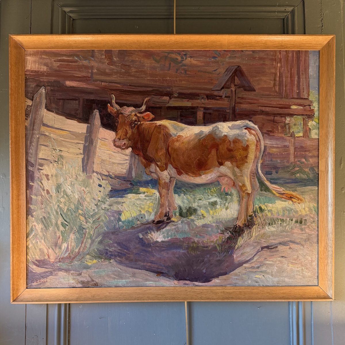 Painting Of A Mountain Cow