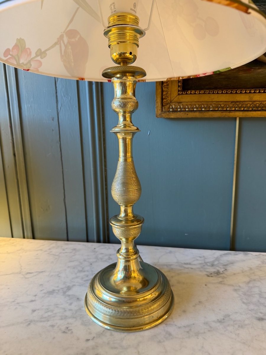 Large Pair Of 19th-century Bronze Lamps, Height 52 Cm-photo-6
