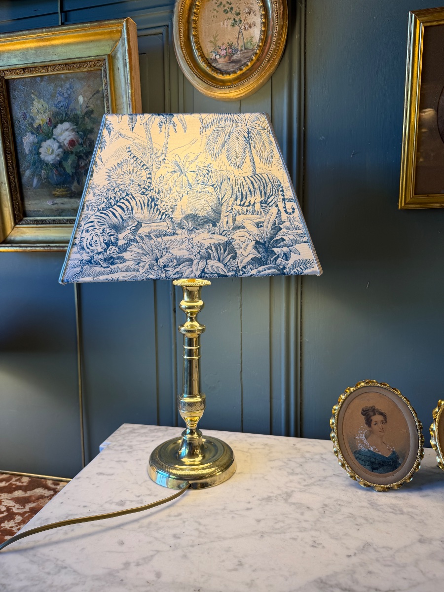 Bronze Lamp, 49.5 Cm Tall-photo-2