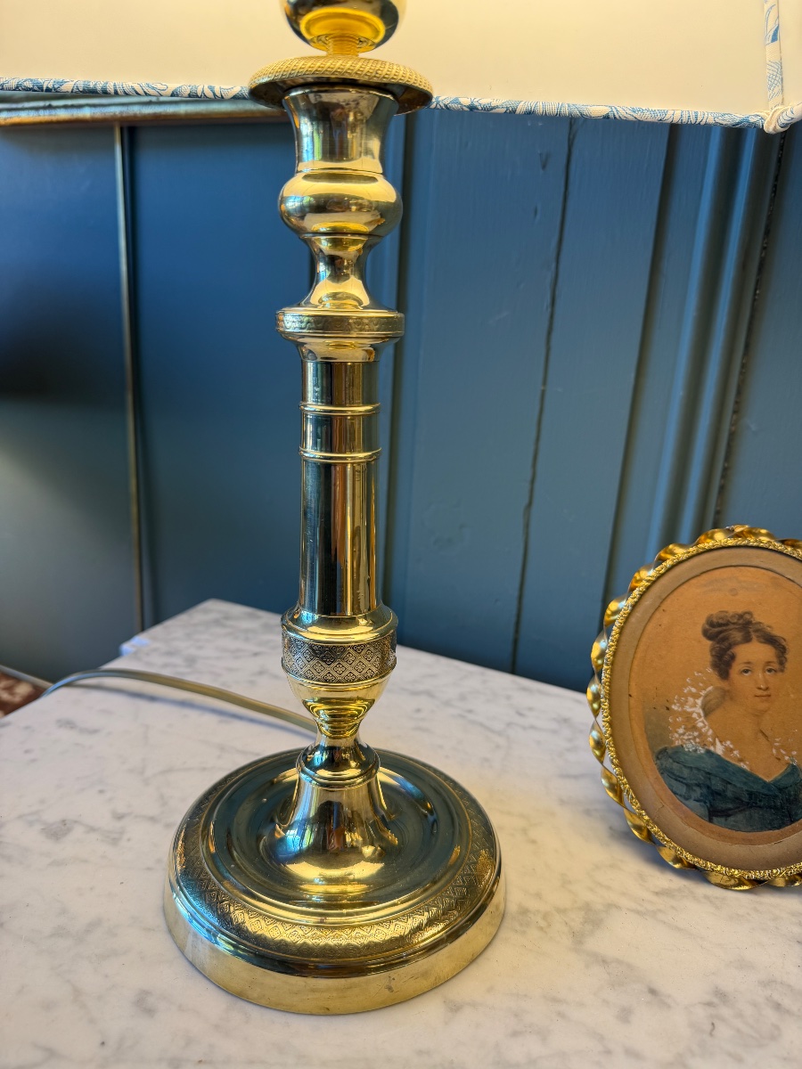 Bronze Lamp, 49.5 Cm Tall-photo-2