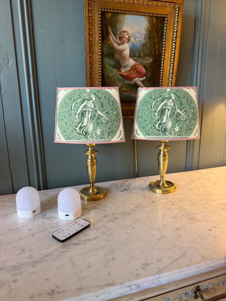 Paire de lampes de table sans fil, Hauteur 32,5 cm-photo-2