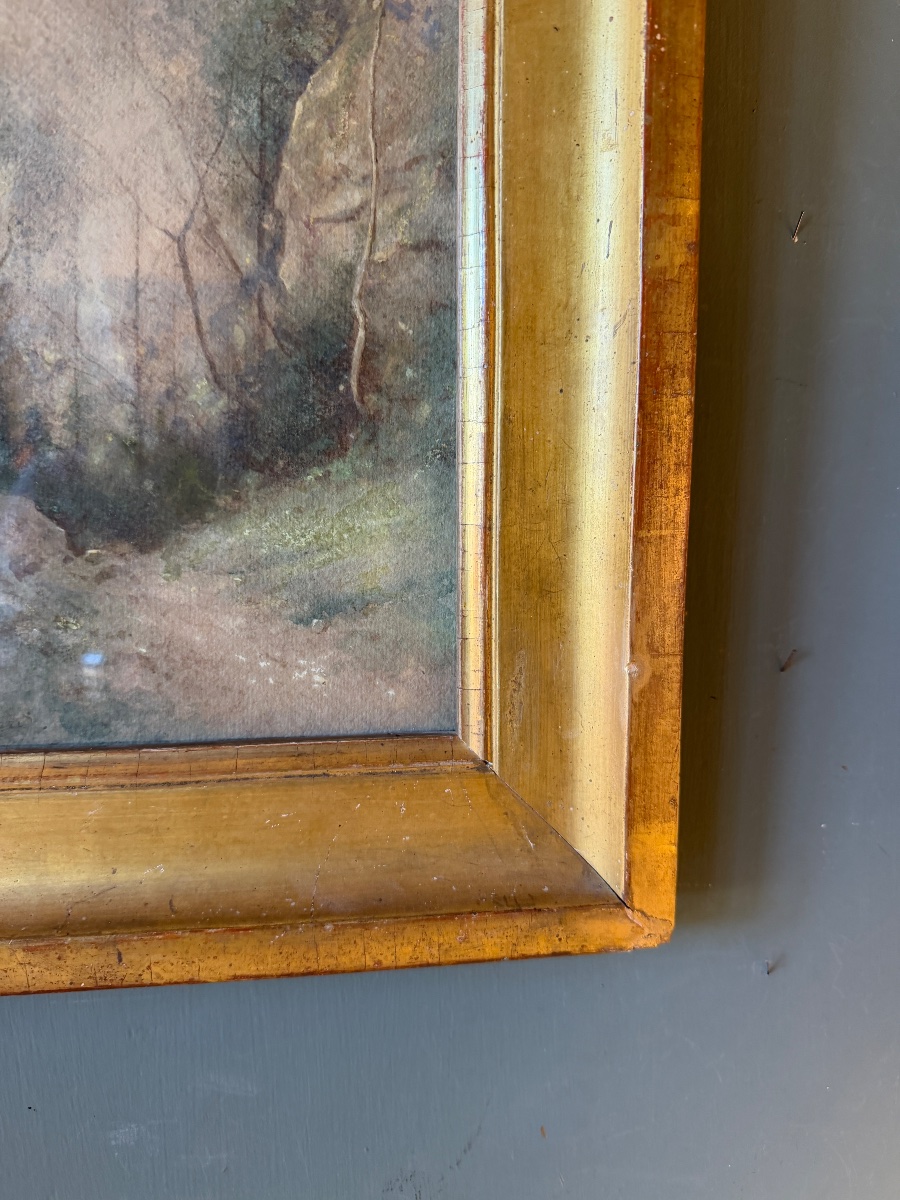 Watercolor, Landscape By Jean-alexis Achard (1807–1884)-photo-1
