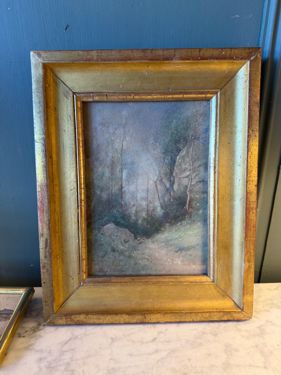 Watercolor, Landscape By Jean-alexis Achard (1807–1884)-photo-5