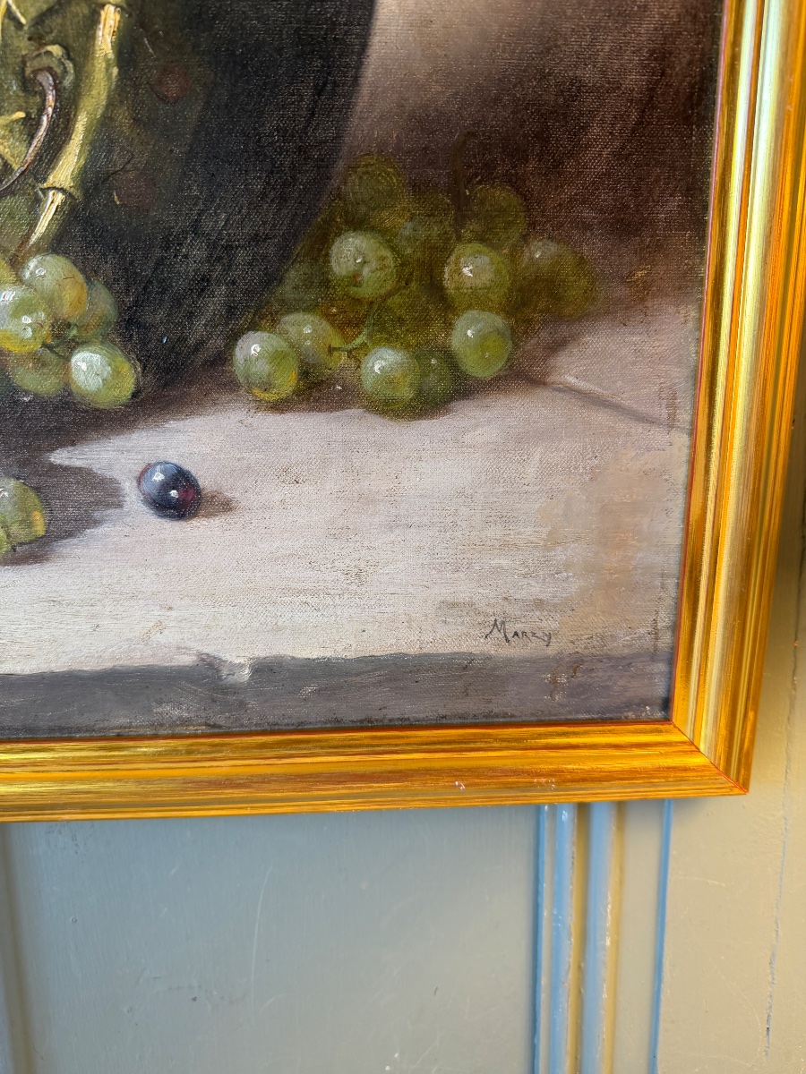 Still Life With Grapes And Peaches, 19th Century-photo-1