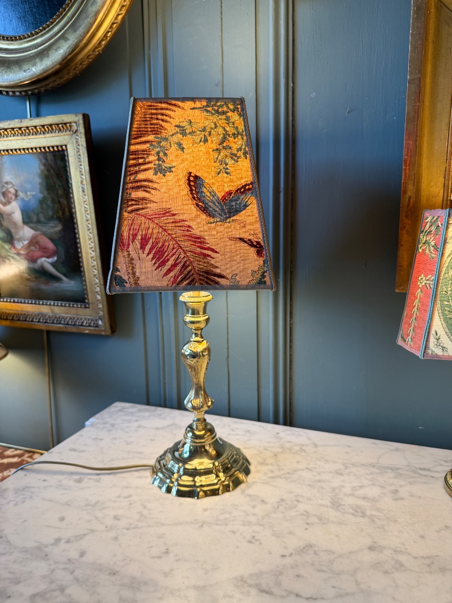 Lampe en bronze, Hauteur 44 cm-photo-2
