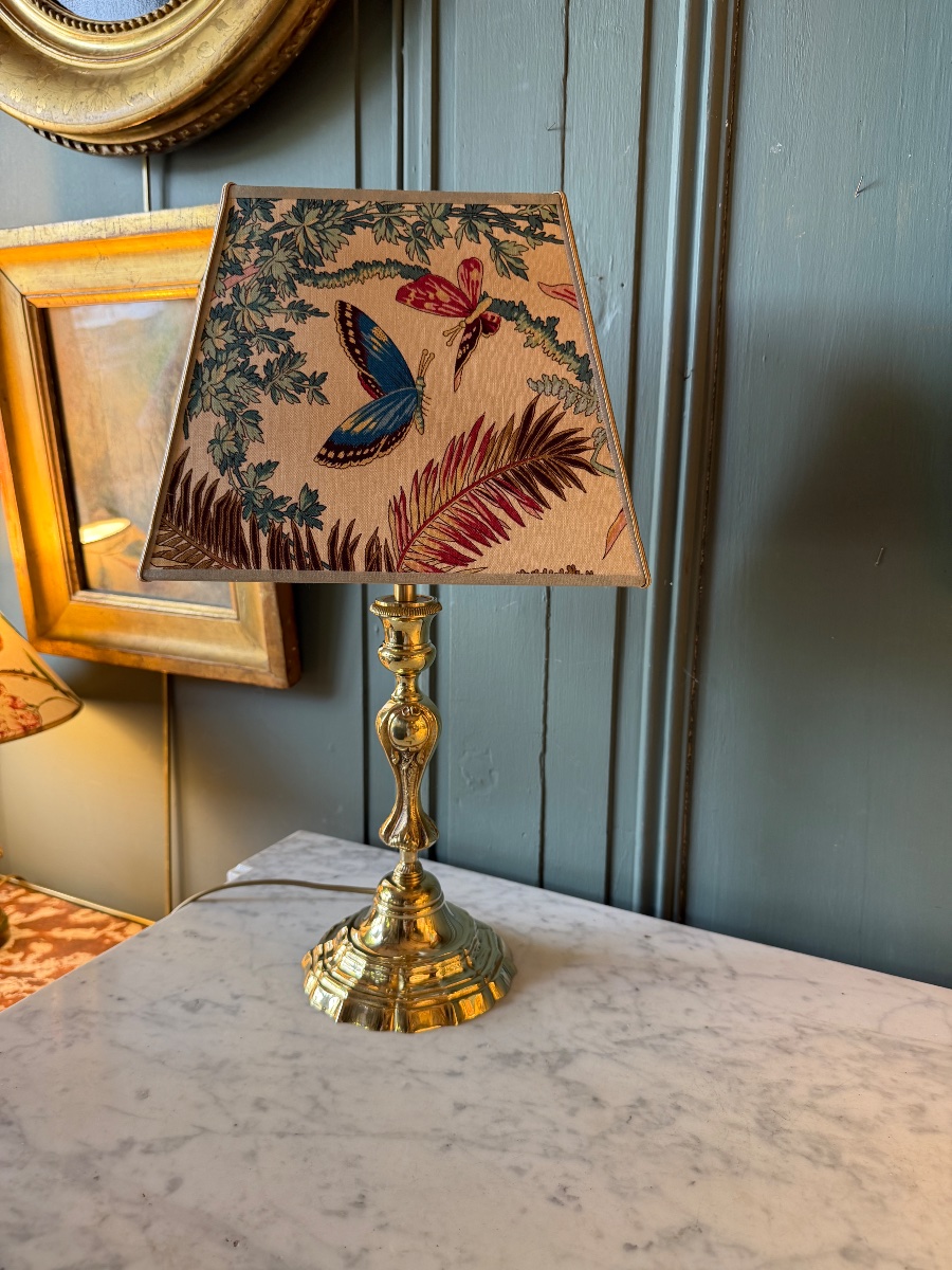 Lampe en bronze, Hauteur 44 cm-photo-1