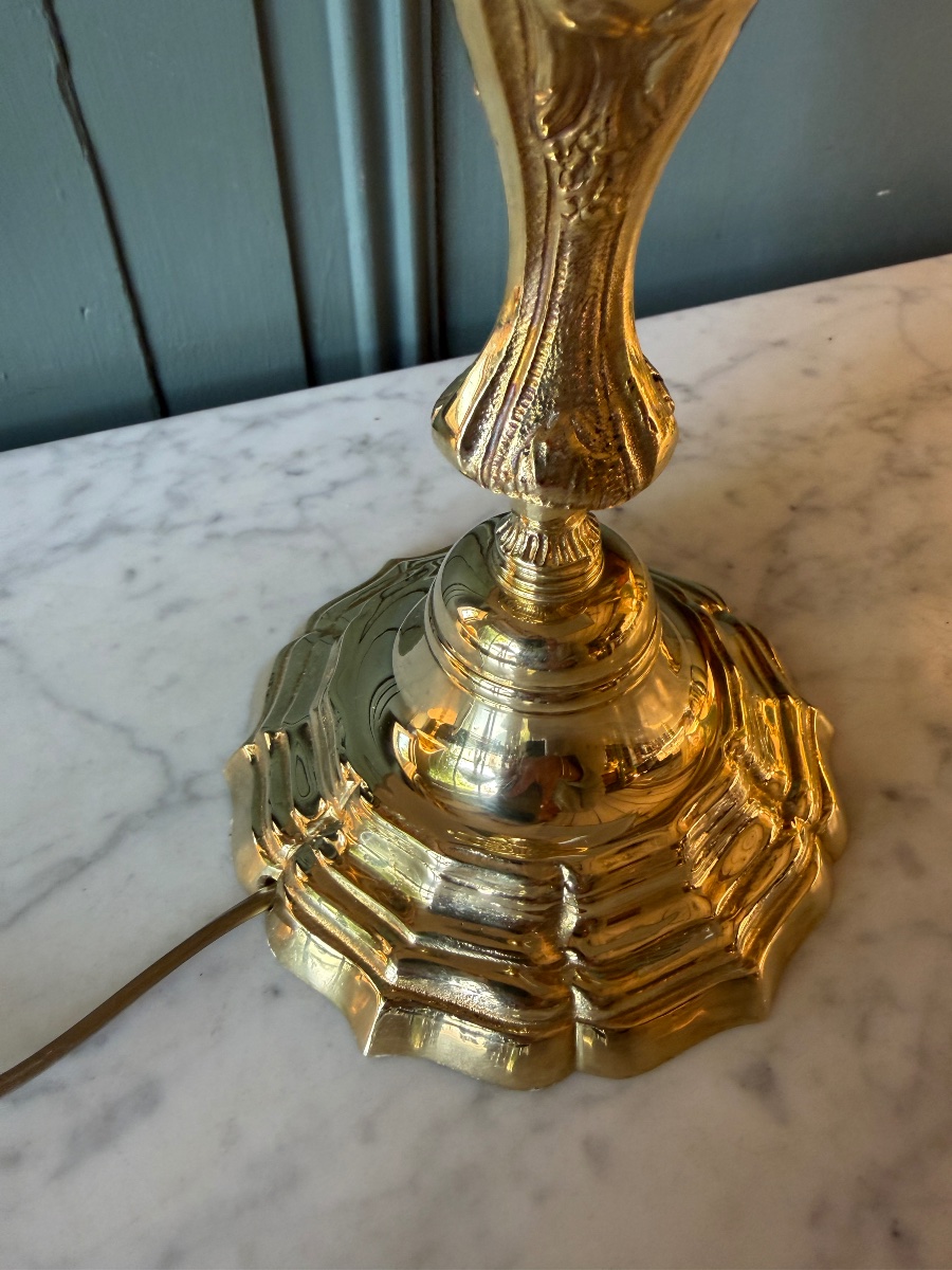 Lampe en bronze, Hauteur 44 cm-photo-3