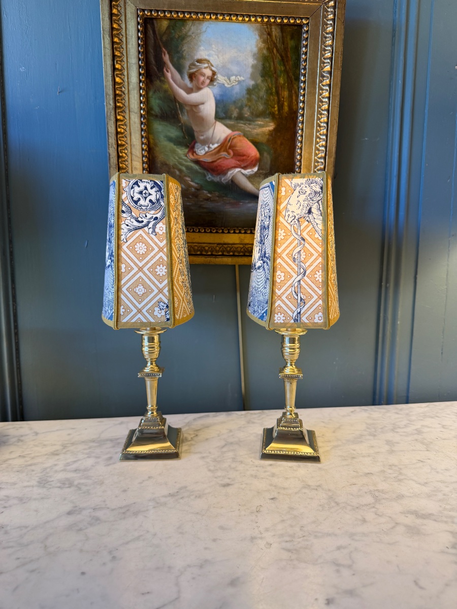 Pair Of Cordless Table Lamps, Height 32.5 Cm-photo-3