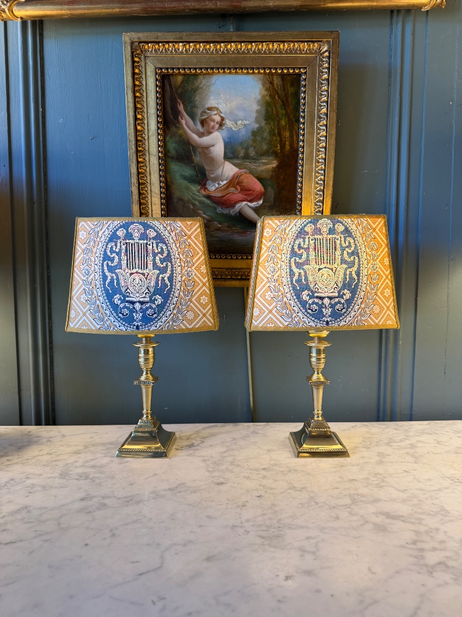 Pair Of Cordless Table Lamps, Height 32.5 Cm-photo-4