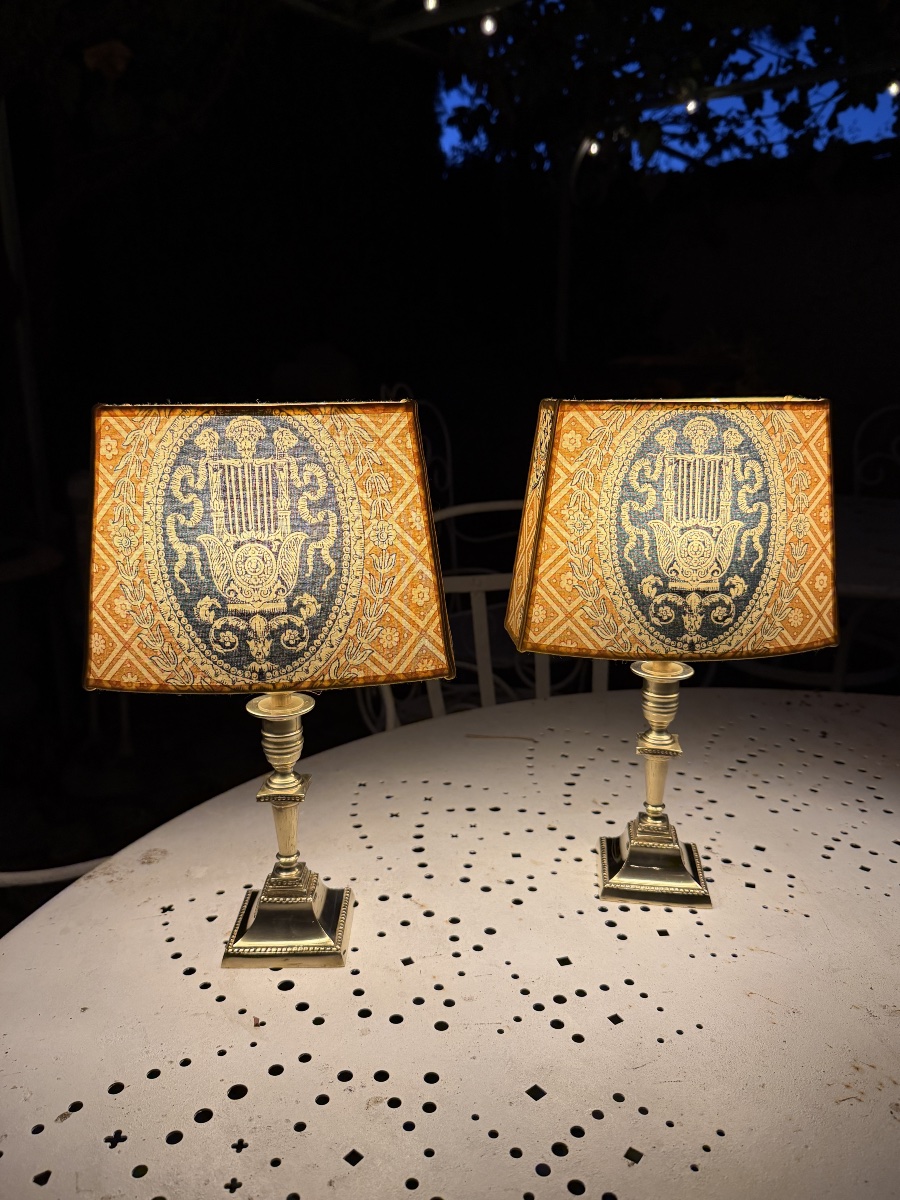 Pair Of Cordless Table Lamps, Height 32.5 Cm-photo-1