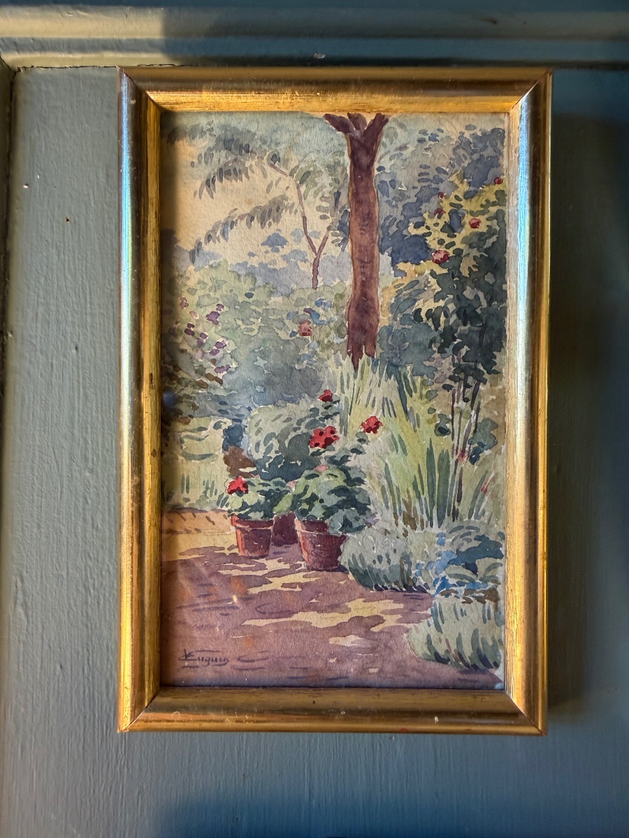 Series Of Eight Watercolors By Victor Cuguen: Brittany And Normandy.-photo-2