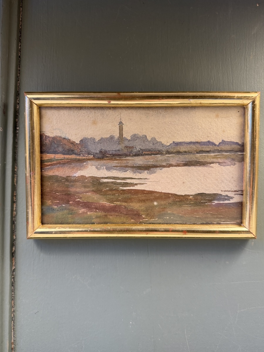 Series Of Eight Watercolors By Victor Cuguen: Brittany And Normandy.-photo-4