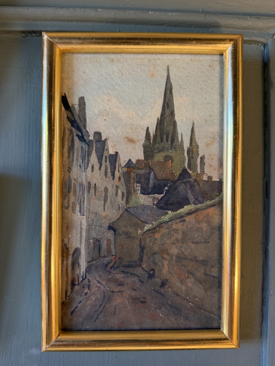 Series Of Eight Watercolors By Victor Cuguen: Brittany And Normandy.-photo-5