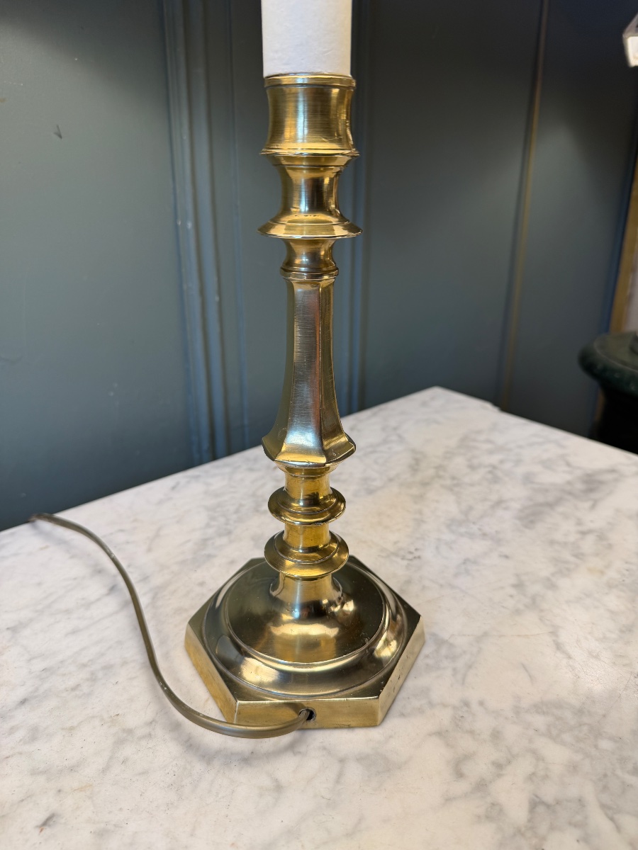 Pair Of Bronze Lamps, Height 52 Cm-photo-3