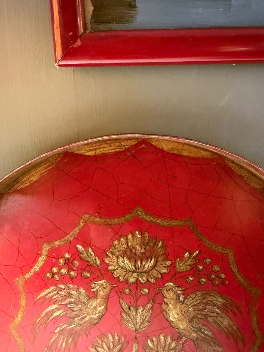 Plateau en tôle peinte, Diamètre 30 cm-photo-1