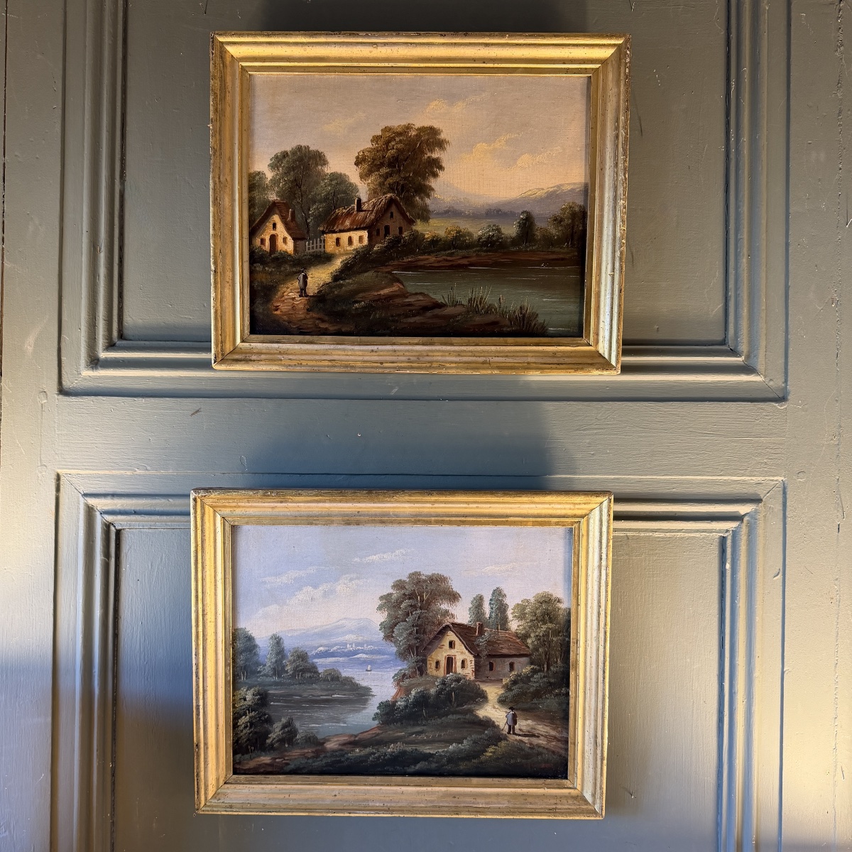 Pair Of 19th-century Landscapes With Figures