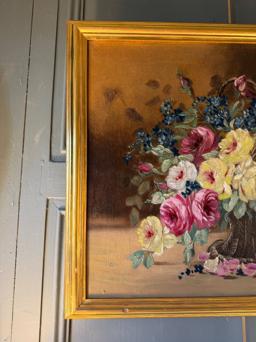 Paire de bouquets aux paniers de fleurs-photo-3