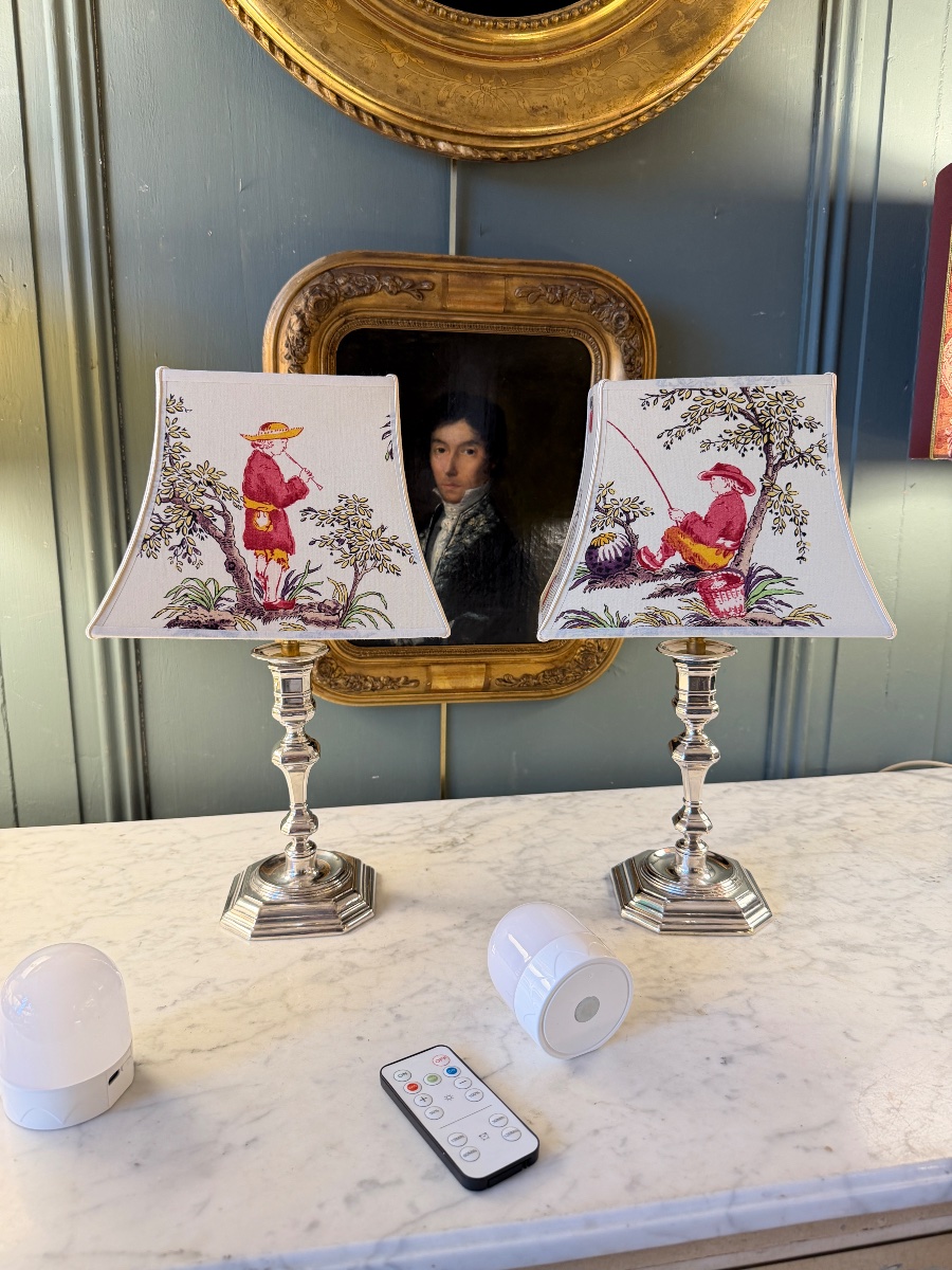 Paire de lampes sans fil, Hauteur 34,5 cm-photo-2