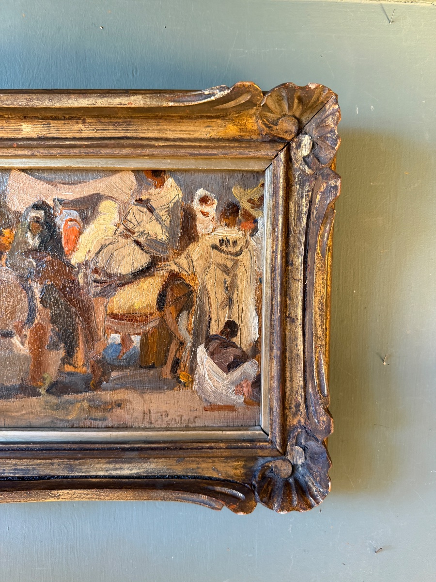 Market Scene In Morocco By Marguerite Portier-photo-3