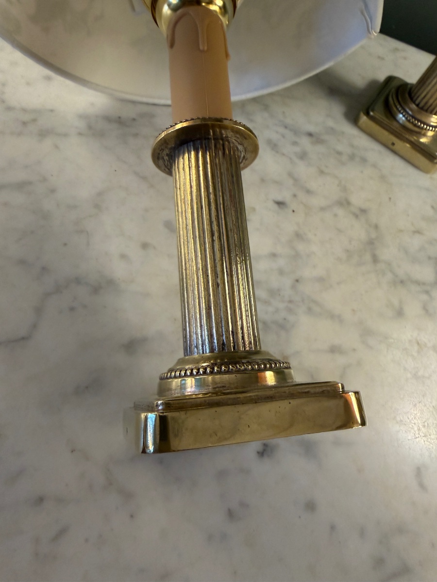 Pair Of Cordless Table Lamps, Height 32 Cm-photo-7