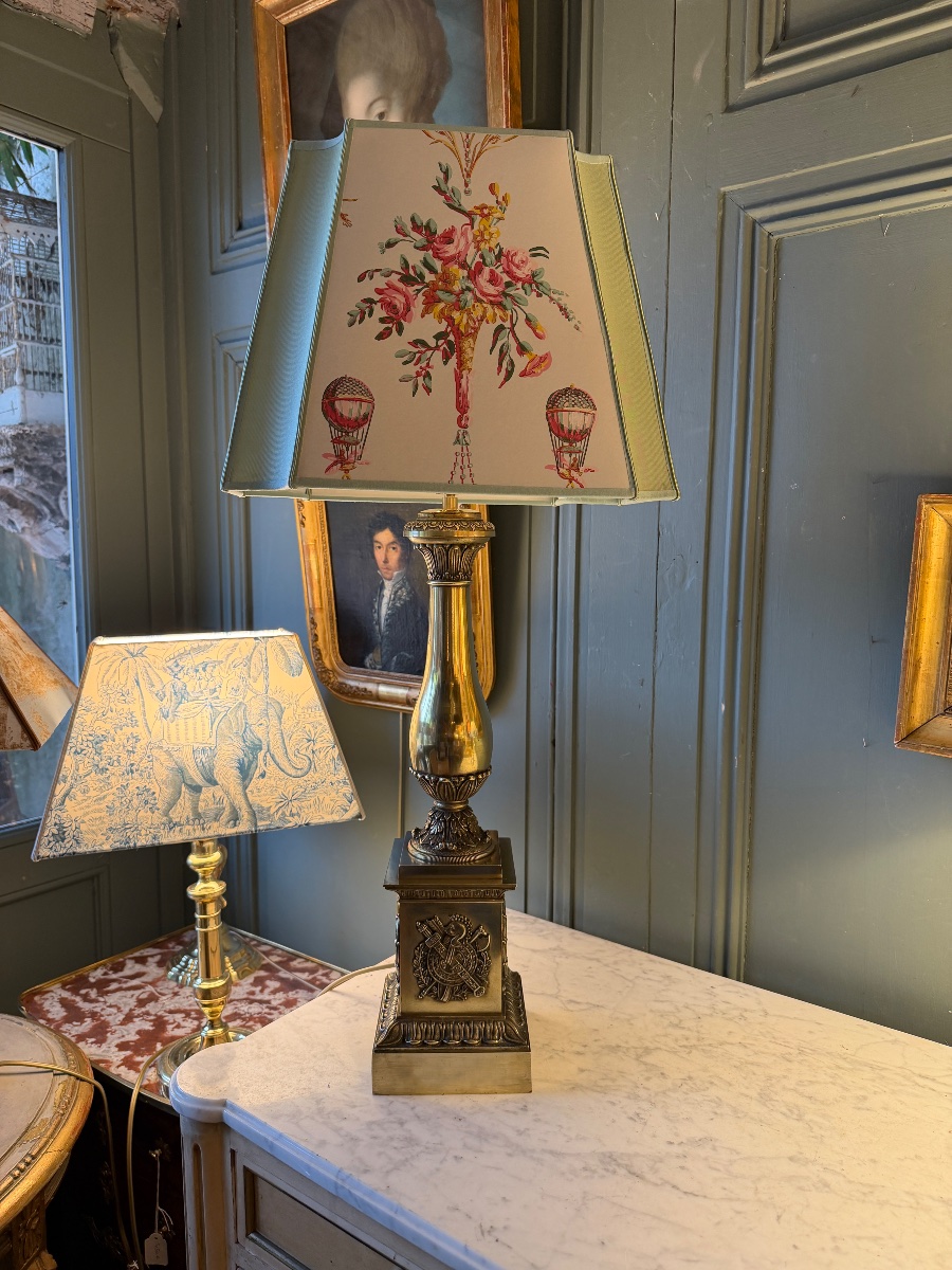 Grande lampe carcel en bronze XIXème, Hauteur 75 cm-photo-1