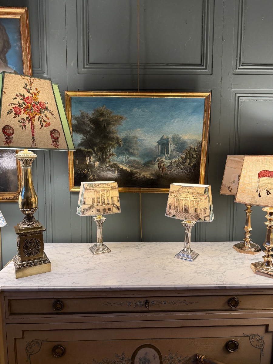Pair Of Cordless Lamps, Height 33 Cm-photo-7
