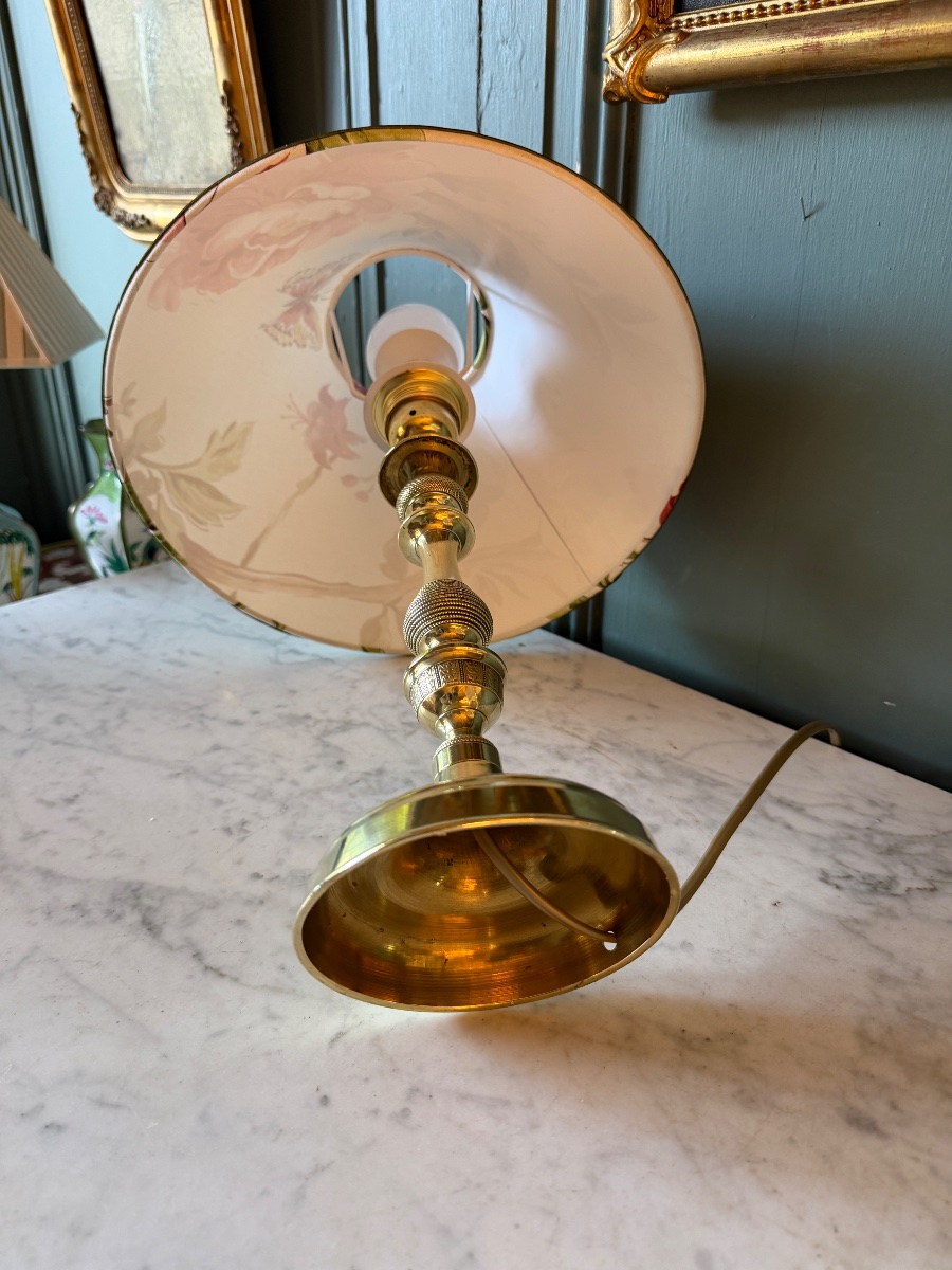 Pair Of Bronze Lamps, Height 41.5 Cm-photo-6