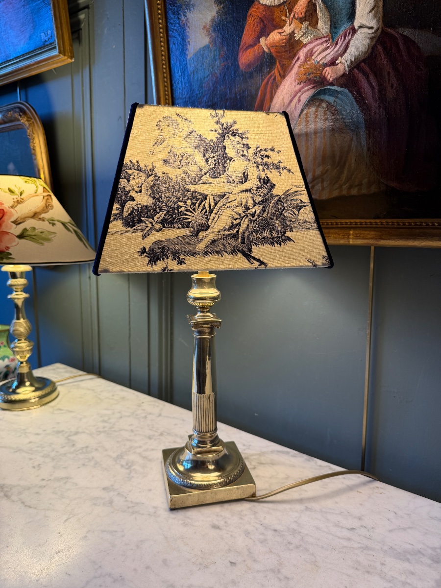 Empire-style Bronze Lamp, Height 45 Cm-photo-3