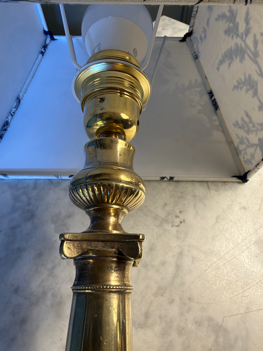 Empire-style Bronze Lamp, Height 45 Cm-photo-6