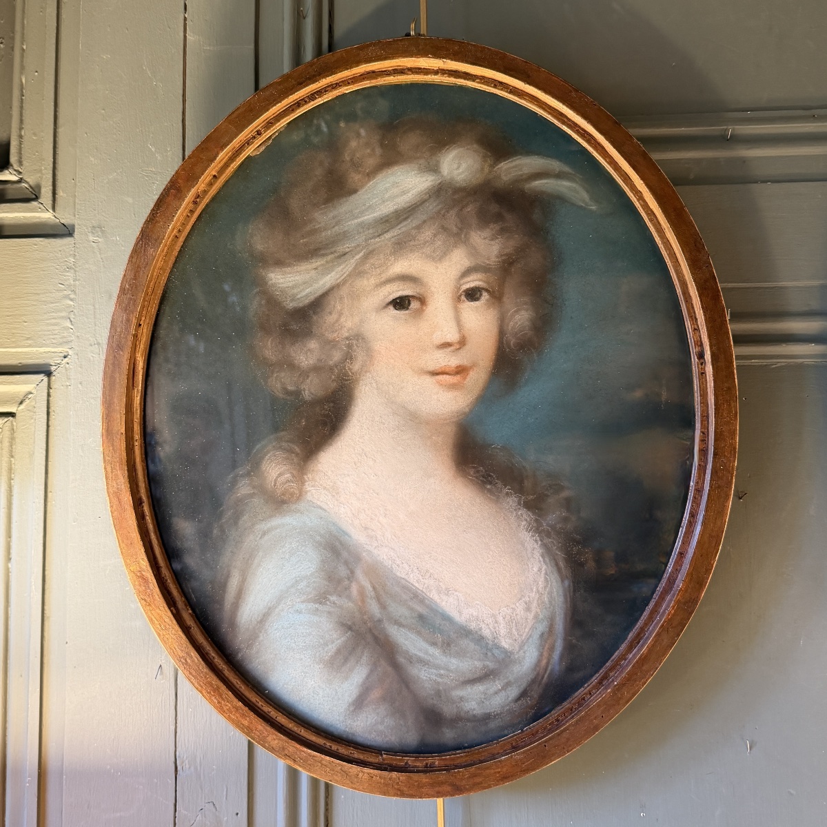 Portrait d'une jeune femme, pastel fin XVIIIème, n°2
