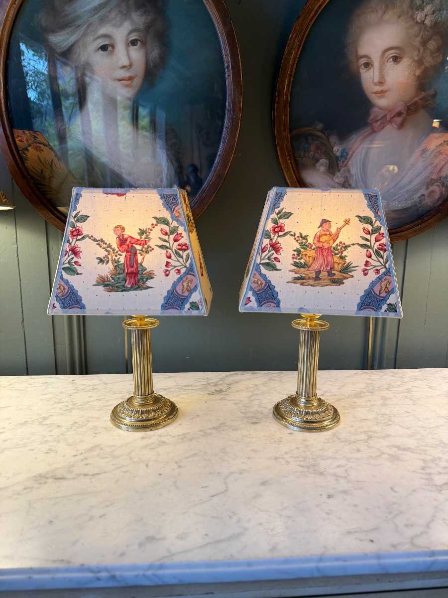 Pair Of Cordless Lamps, Height 32.5 Cm-photo-3