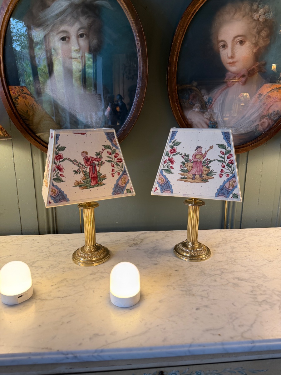 Pair Of Cordless Lamps, Height 32.5 Cm-photo-3