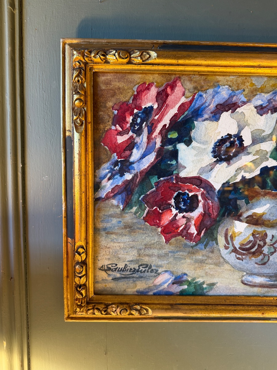 Watercolor Painting Of Flowers By Marie Saubiez-euler-photo-2