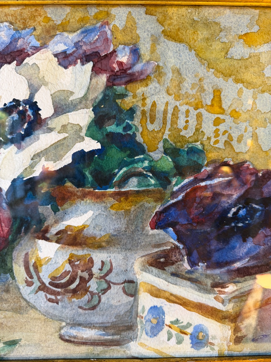 Watercolor Painting Of Flowers By Marie Saubiez-euler-photo-4