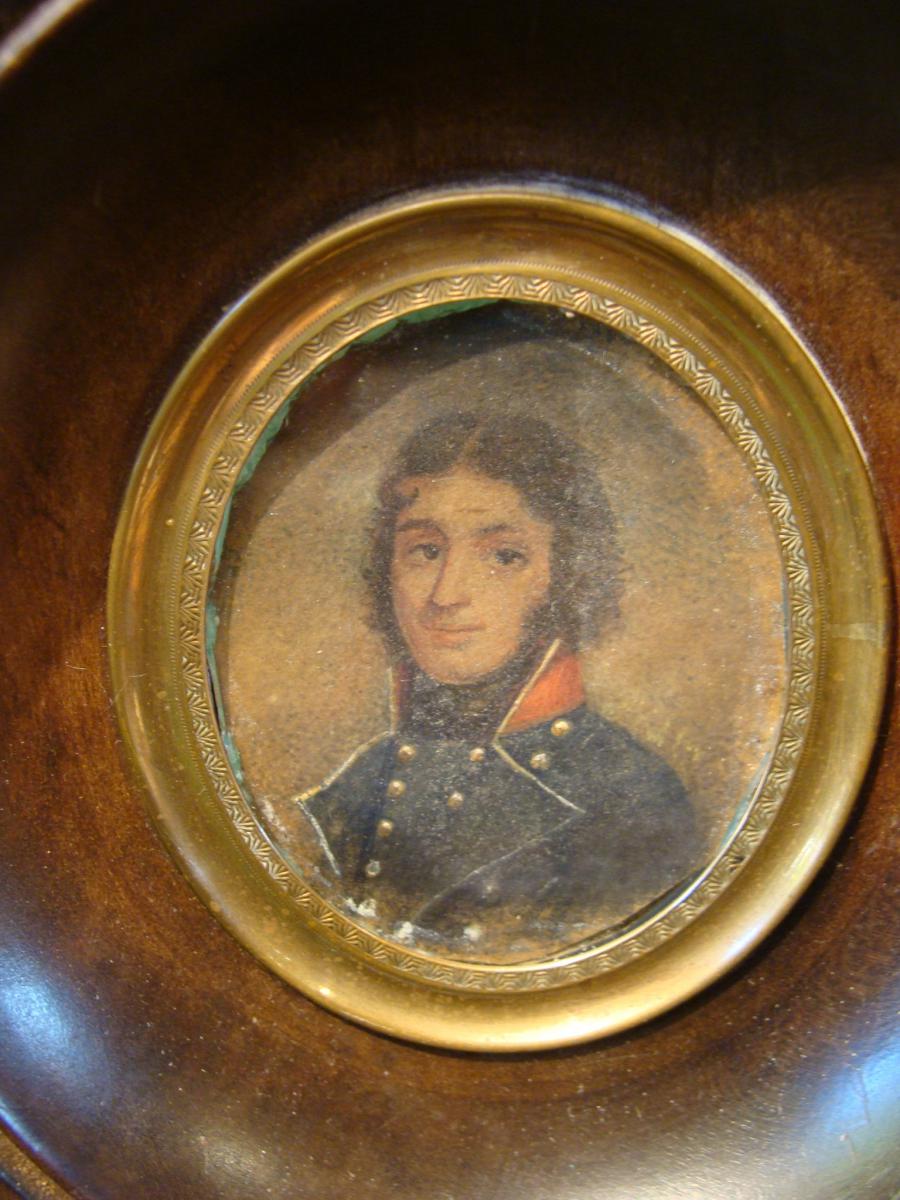 Portrait d'Un Militaire, Miniature XIXème-photo-4