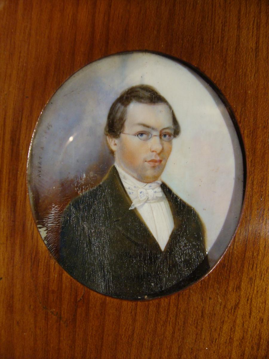 Miniature On Ivory, Portrait Of Man-photo-3