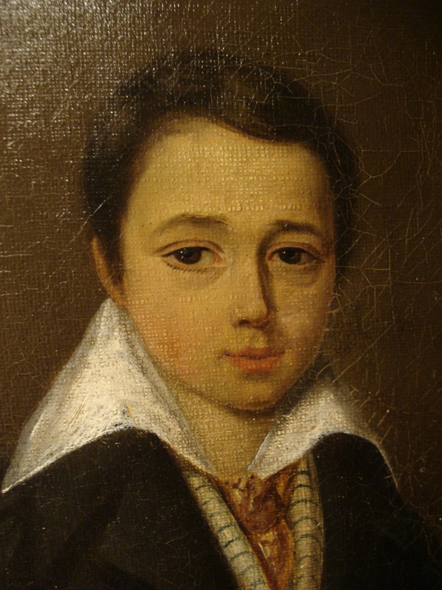Petit Portrait d'Un Garçon Daté 1830-photo-3