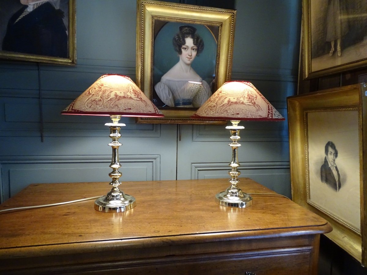Paire De Lampes En Bronze 19ème-photo-2