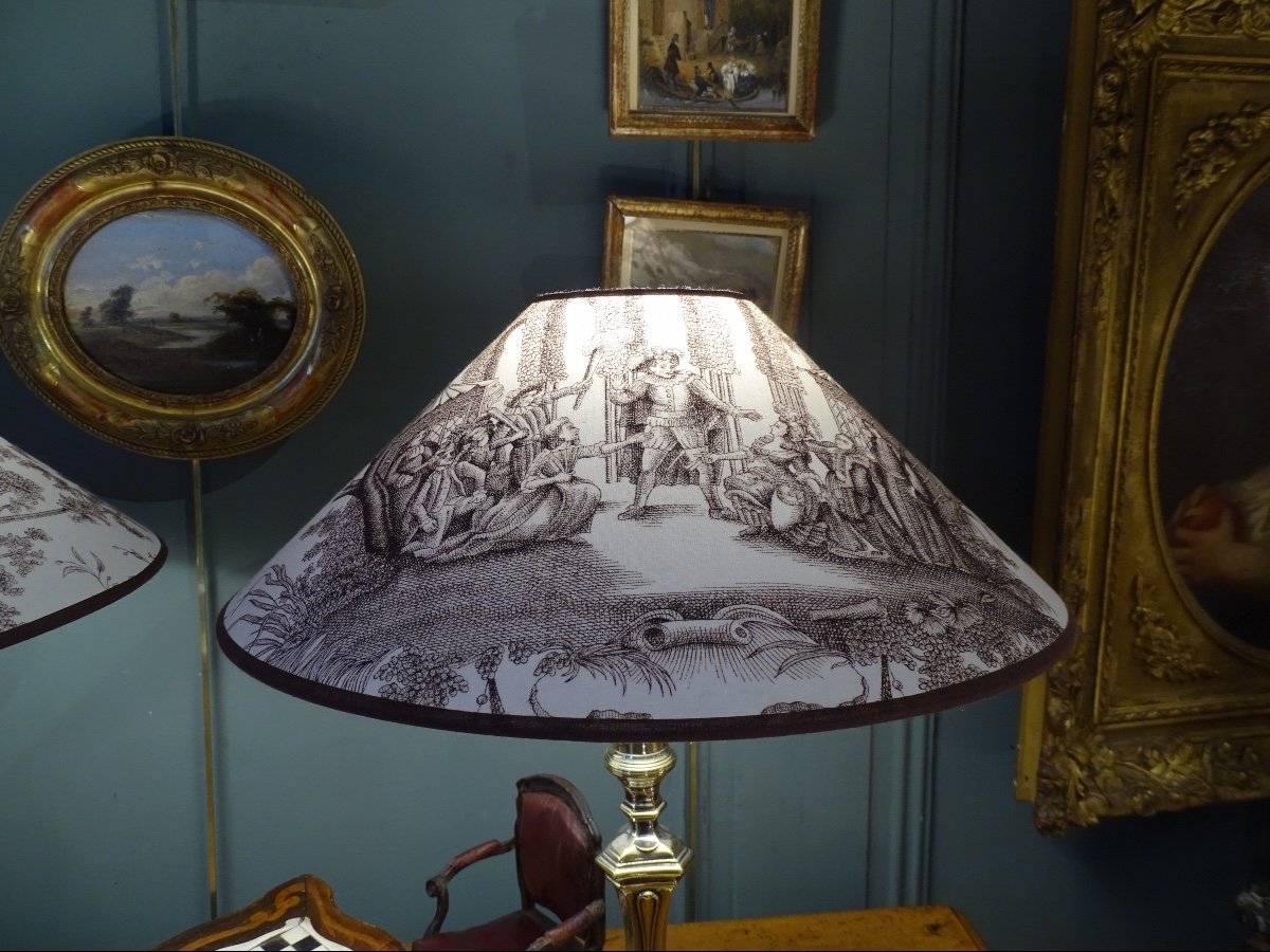 Pair Of Louis XV Style Bronze Lamps-photo-2