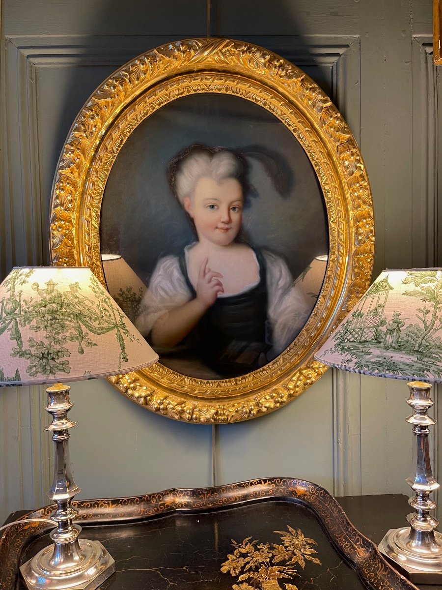 Portrait Of A Young Girl In A Medallion, Pastel-photo-7