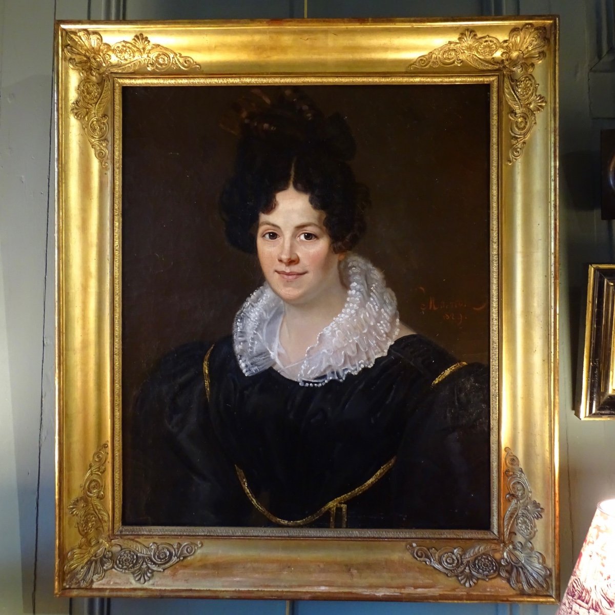 Portrait d'Une Jeune Femme Daté 1829