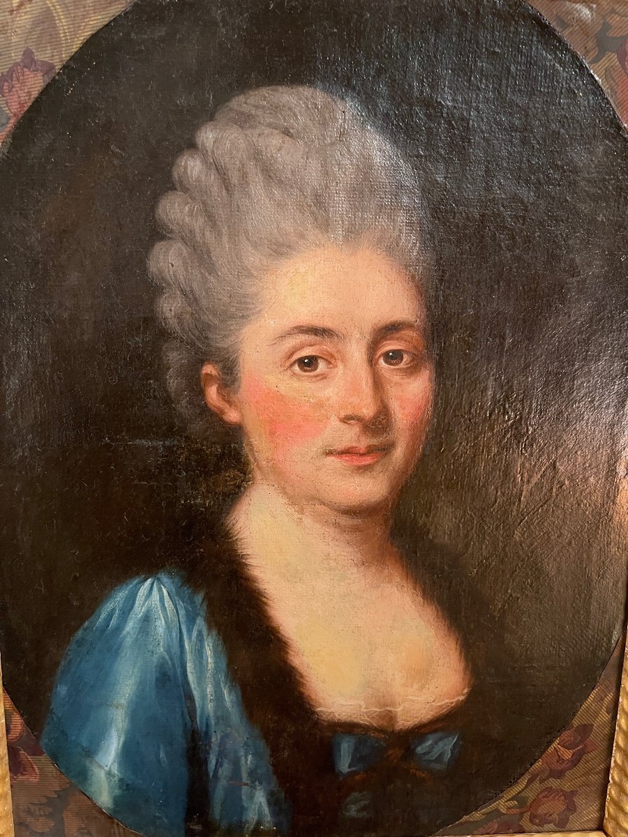 Pair Of Portraits Louis XV Period-photo-2
