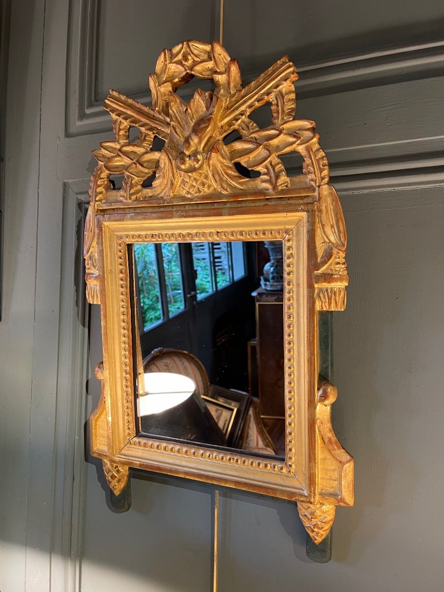 Pediment Mirror Louis XVI Style-photo-3