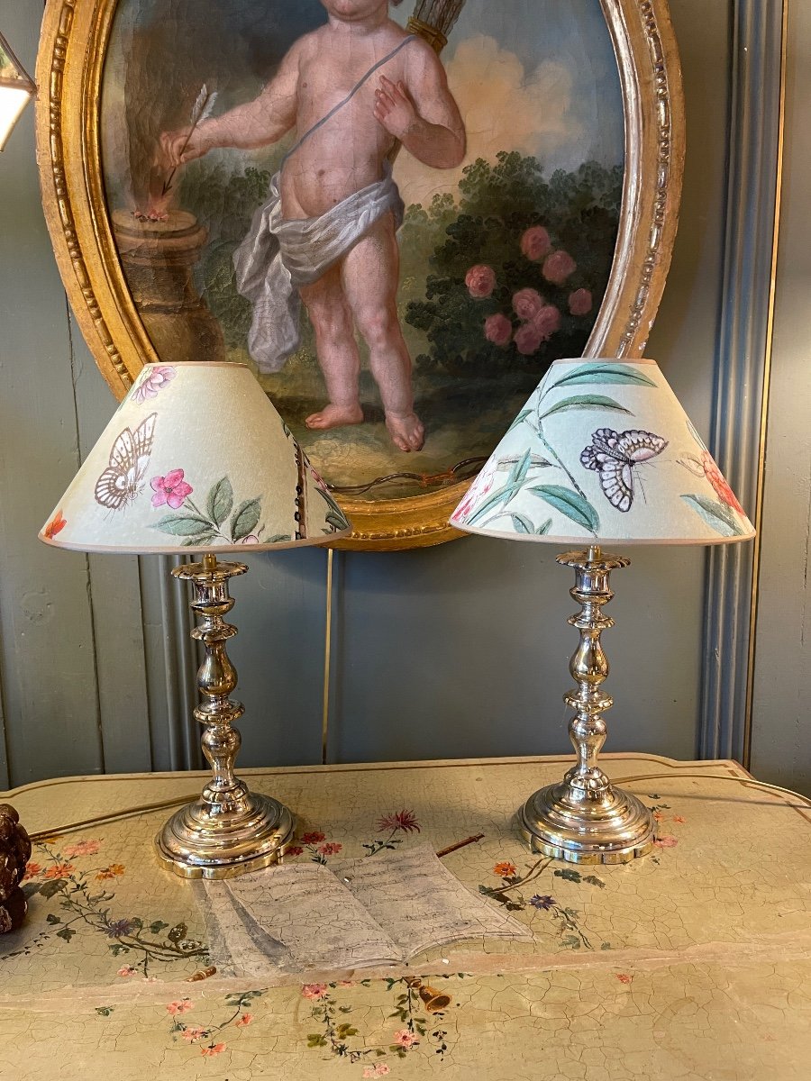 Paire De Lampes En Bronze XIXème-photo-2