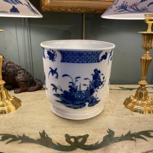 Cache-pot En Porcelaine Bleu Et Blanc