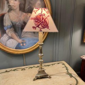 Lampe Tripode En Bronze, Hauteur 49 cm