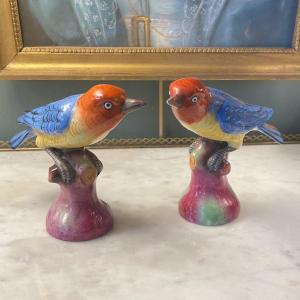 Pair Of Porcelain Birds 