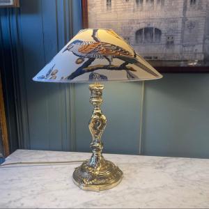 Lampe En Bronze, Hauteur 44 cm